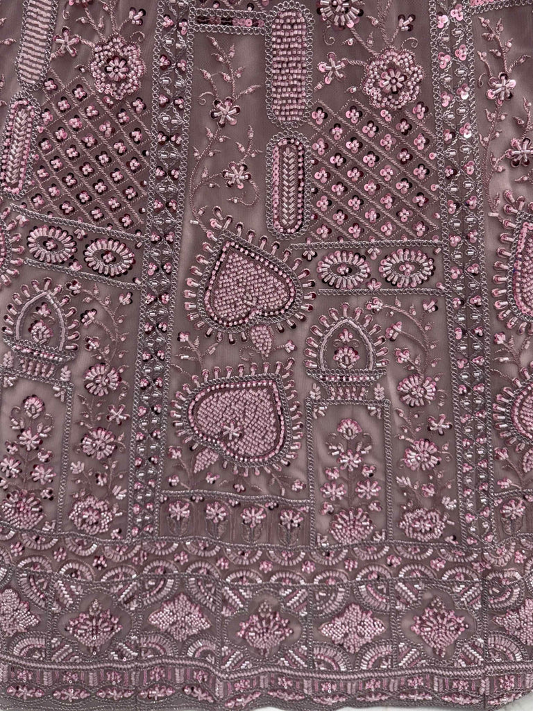 Timeless Pink Net Sequins Bridesmaid Lehenga Choli With Dupatta