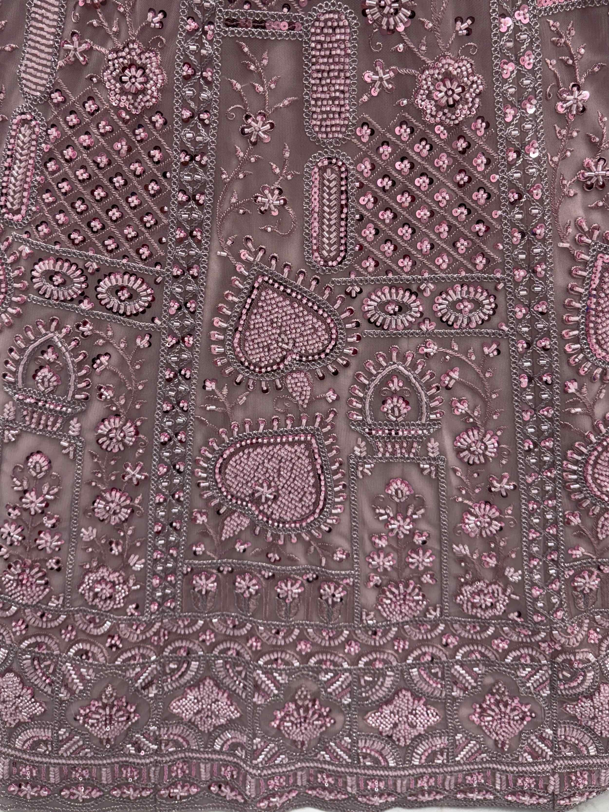Timeless Pink Net Sequins Bridesmaid Lehenga Choli With Dupatta