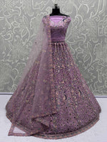 Gorgeous Lavender Net Multi-Thread Work Bridesmaid Lehenga Choli