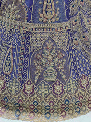 Elegant Purple Net Thread Embroidered Function Wear Lehenga Choli
