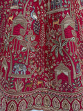 Charming Pink Silk Stone Work Bridal Lehenga Choli With Double Dupatta