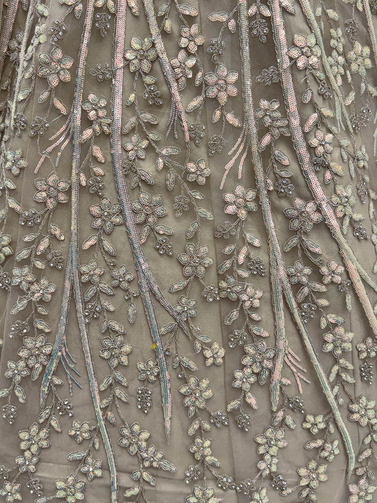 Alluring Golden Sequins Embroidered Net Reception Wear Lehenga Choli