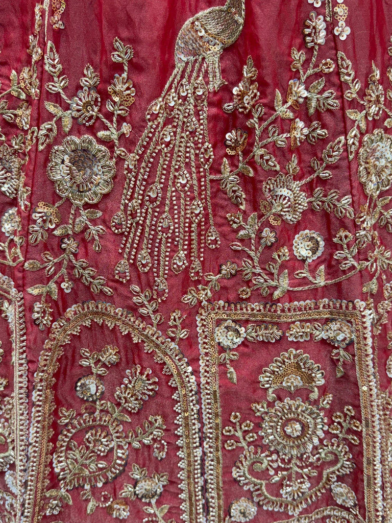 Glorious Dusty Pink Hand Work Silk Engagement Wear Lehenga Choli