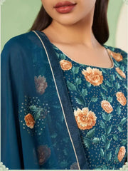 Excellent Navy Blue Sequins Embroidery Georgette Function Wear Sharara Suit