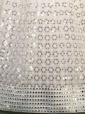 Elegant White Sequins Embroidered Georgette Lehenga Choli