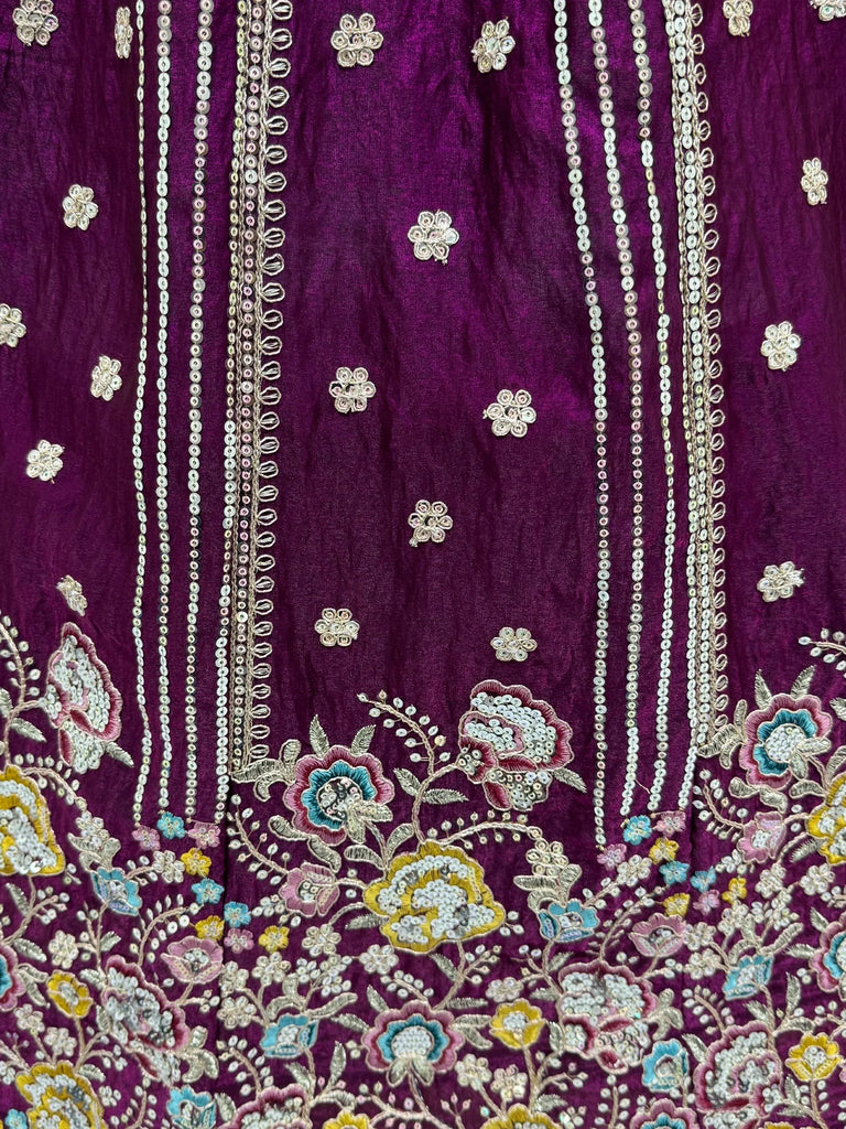 Attractive Purple Dori Work Oragnza Designer Lehenga Choli With Dupatta