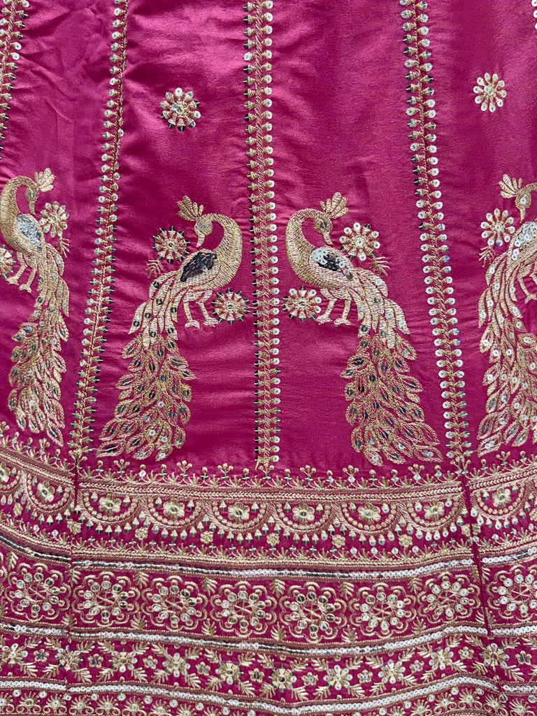 Regal Pink Zari Work Silk Engagement Wear Lehenga Choli With Dupatta