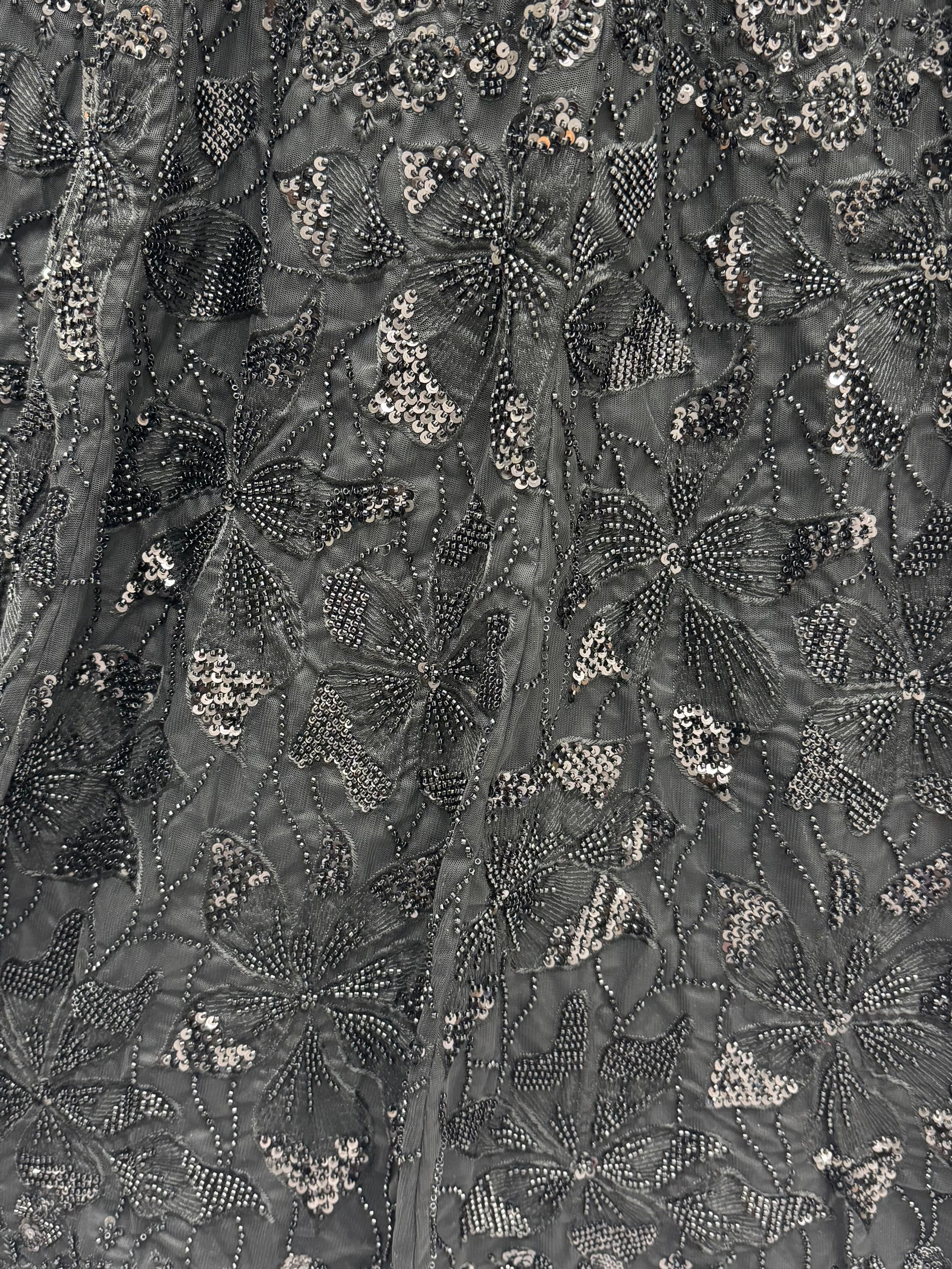Monochrome Black Sequins Net Party Wear Lehenga Choli With Dupatta