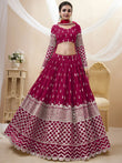 Classic Pink Embroidered Georgette Bridesmaid Plus Size Lehenga Choli