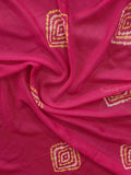 Delicate Pink Shibori Printed Chiffon Saree With Blouse