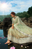 Green Zari Worked Soft Net Wedding Wear Lehenga Choli