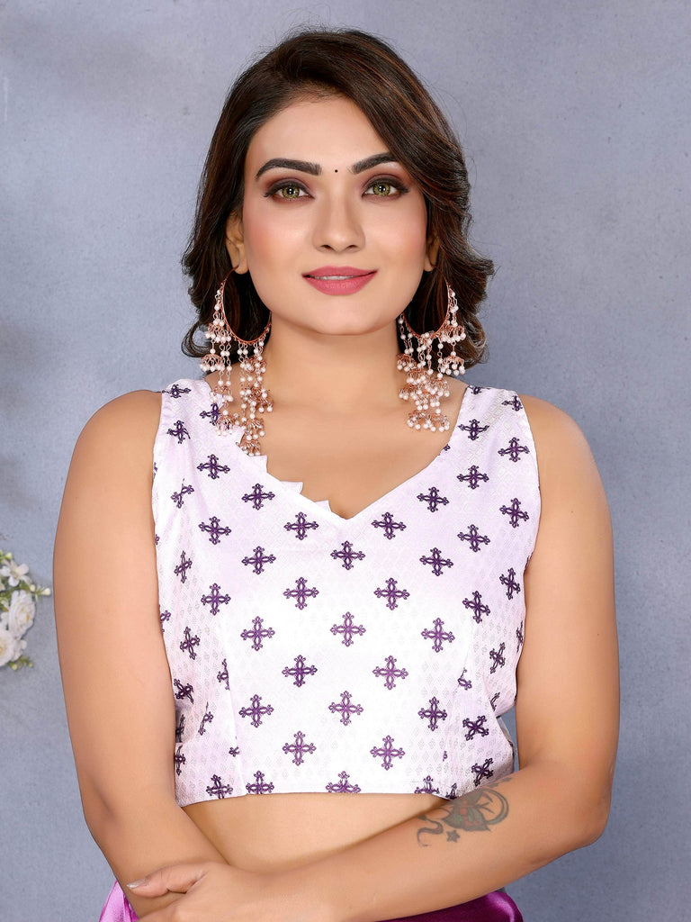 Regal Wine Chiffon Printed Event Wear Saree With Blouse