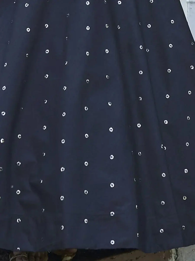 Charming Blue Cotton Sequins Party Wear Long Gown With Multi-Color Koti