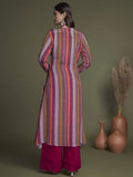 Fascinating Deep Pink Georgette Crop Top Palazzo With Jacket