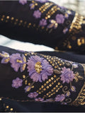 Traditional Dark Blue Embroidered Georgette Festival Wear Palzzo Suit