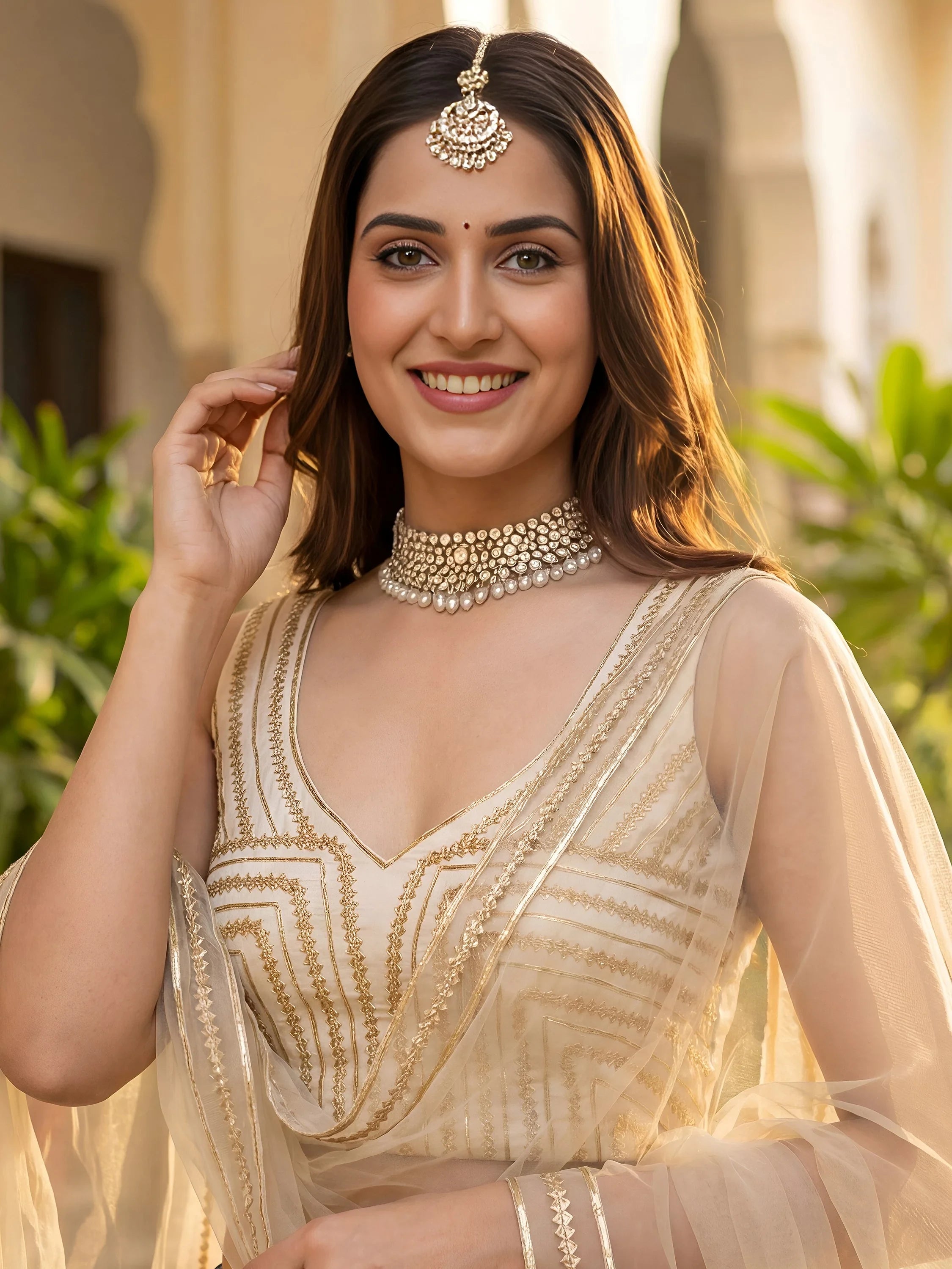 Glowing Blue Digital Printed Silk Wedding Wear Lehenga Choli