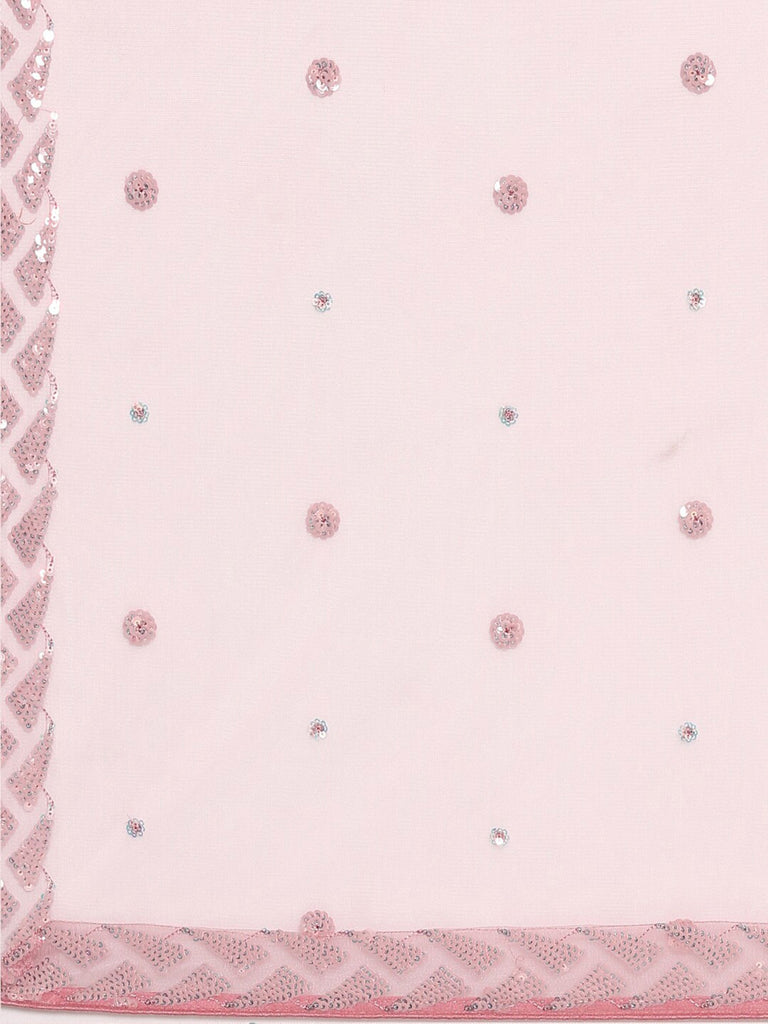 Fantastic Pink Sequins Net Reception Wear Lehenga Choli With Dupatta