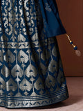 Dazzling Teal Blue Sequins Georgette Festival Wear Lehenga Choli
