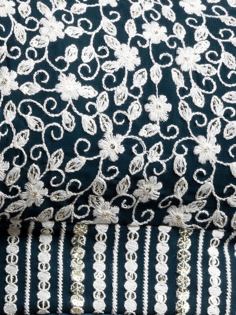 Lovely Dark Green Thread Work Georgette Festival Wear Lehenga Choli