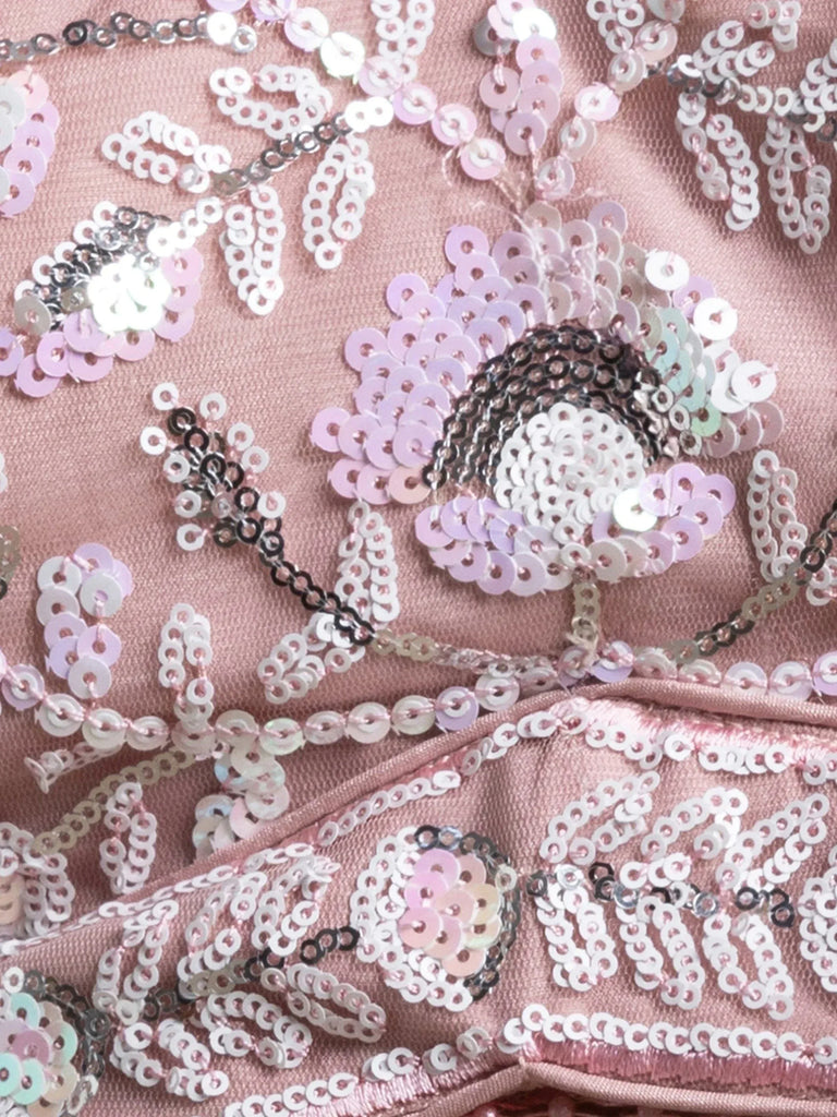 Precious Pink Sequins Net Engagement Wear Lehenga Choli With Dupatta