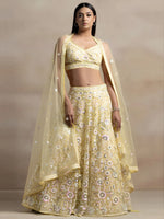 Beautiful Yellow Sequins Net Party Wear Lehenga Choli With Dupatta