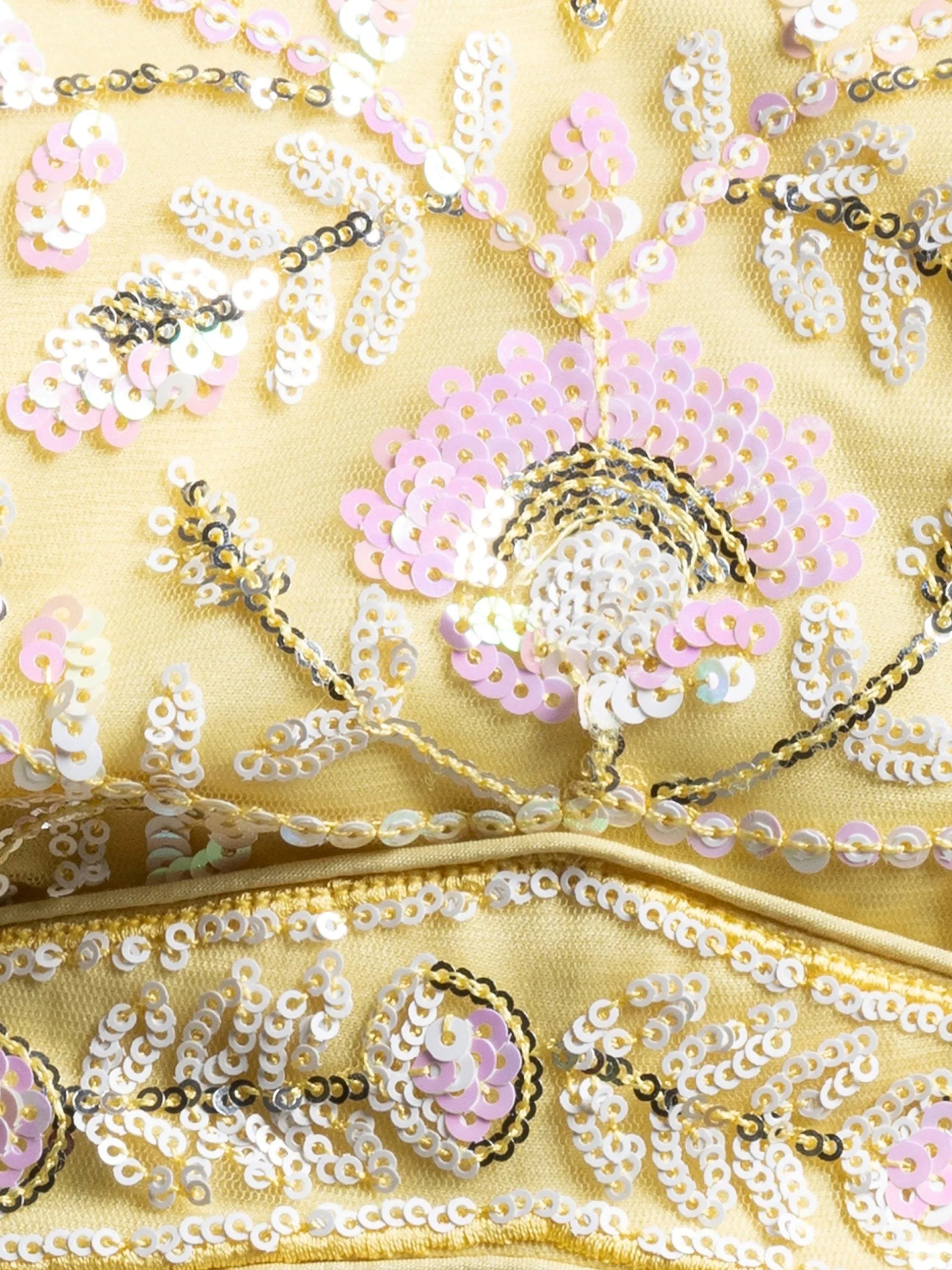 Beautiful Yellow Sequins Net Party Wear Lehenga Choli With Dupatta