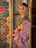 Striking Pink Patola Printed Traditional Silk Saree With Blouse
