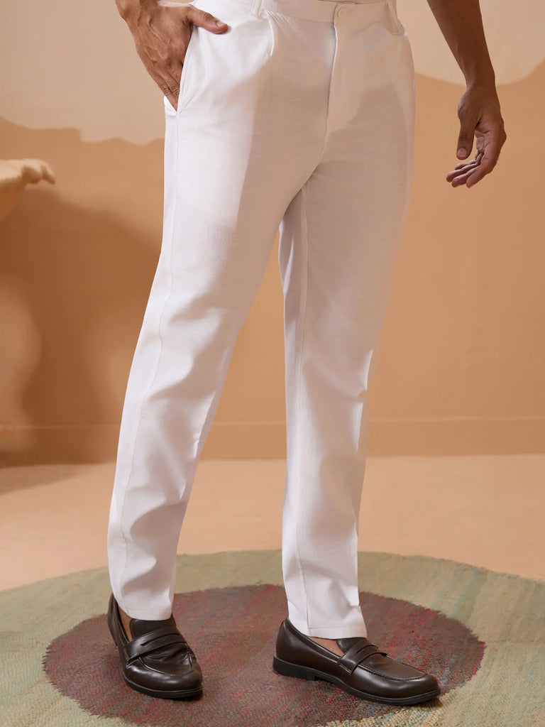 Dazzling White Thread Embroidered Silk Men’s Kurta Set With Jacket