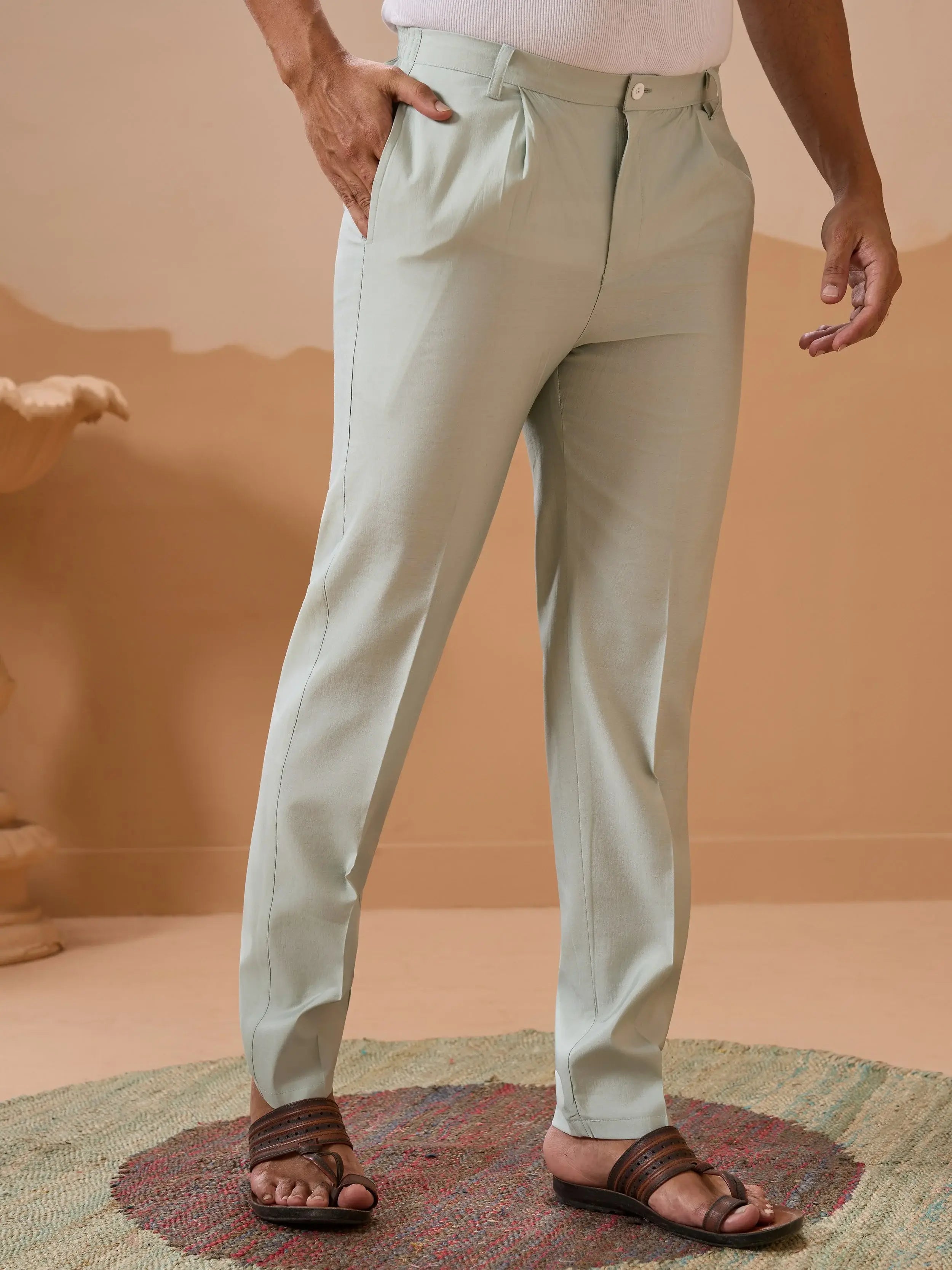 Stylish Pista Thread Embroidered Silk Men’s Kurta Set With Jacket