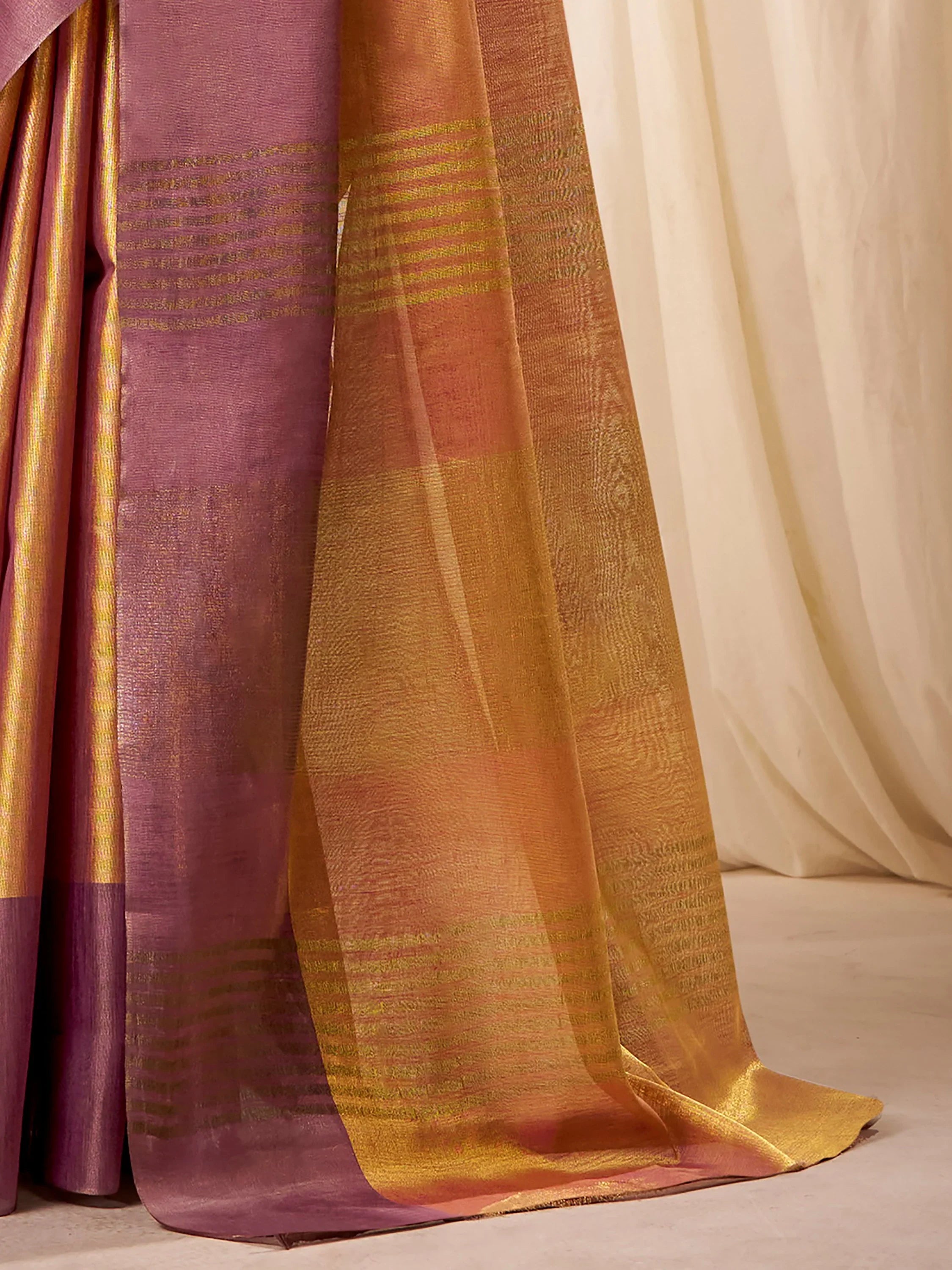 Fantastic Purple Zari Weaving Silk Festival Wear Saree With Blouse