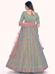 Gorgeous Green Embroidered Gota Silk Designer Lehenga Choli