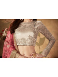 Sabyasachi Pink Floral Organza Bridal Lehenga Choli
