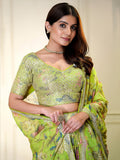 Charming Neon Green Sequins Organza Function Wear Lehenga Choli