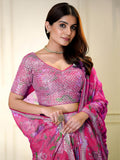 Marvelous Pink Sequins Organza Engagement Wear Lehenga Choli
