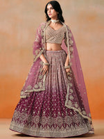 Adorable Pink Sequins Georgette Engagement Wear Plus Size Lehenga Choli