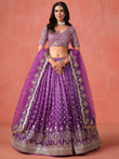 Charming Purple Sequins Work Wedding Wear Lehenga Choli