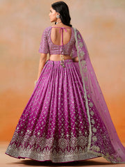 Mesmerizing Pink Embroidered Bridesmaids Lehenga Choli