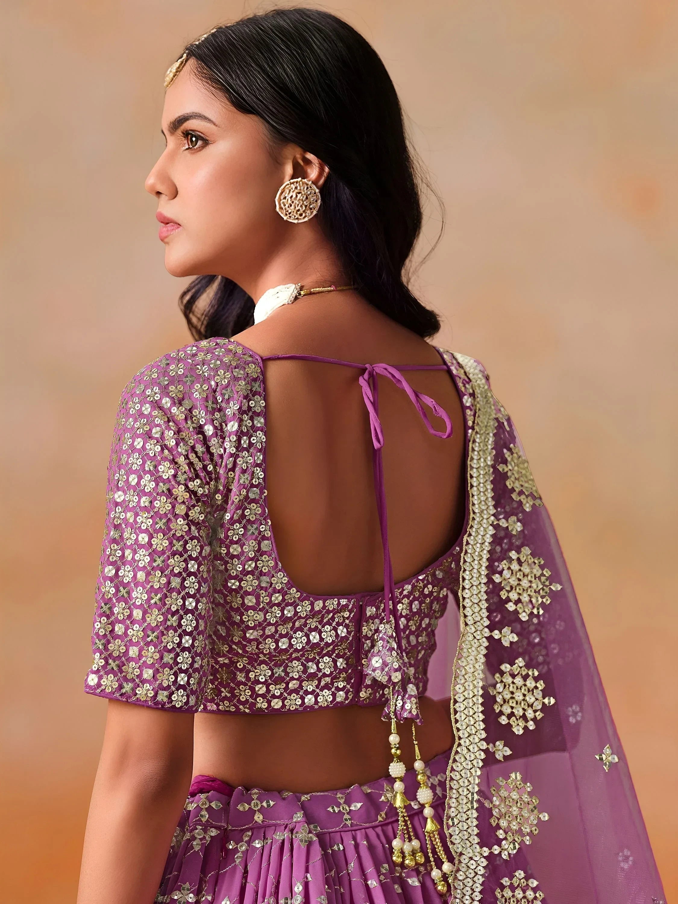 Mesmerizing Pink Embroidered Bridesmaids Lehenga Choli