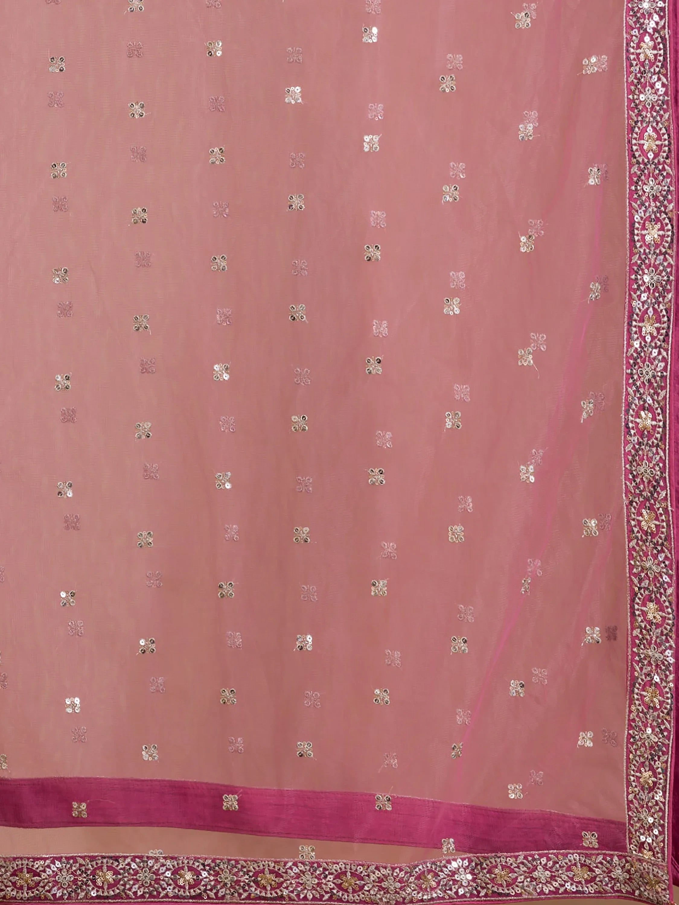 Alluring Pink Sequins Georgette Engagement Wear Lehenga Choli