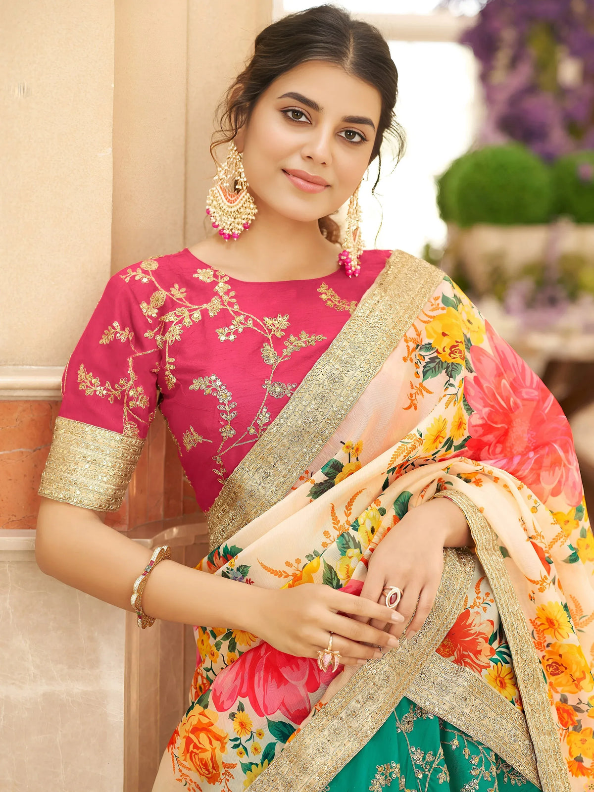 Enthralling Green Sequins Work Art Silk Sangeet Wear Lehenga Choli