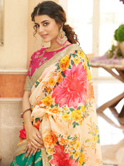 Enthralling Green Sequins Work Art Silk Sangeet Wear Lehenga Choli