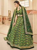 Marvelous Green Embroidered Art Silk Engagement Wear Lehenga Choli