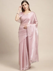 Graceful Peach Jimi Silk Special Party Wear Saree With Choli