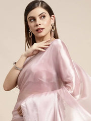 Graceful Peach Jimi Silk Special Party Wear Saree With Choli