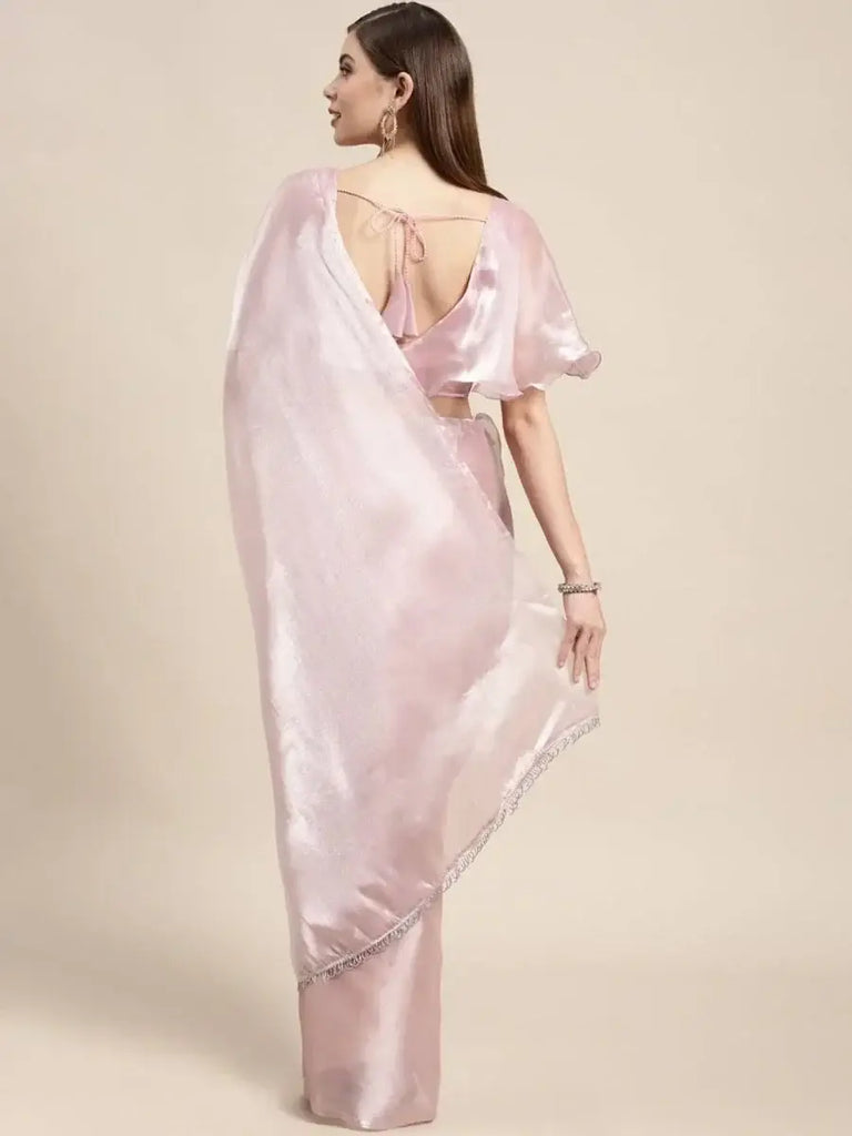 Graceful Peach Jimi Silk Special Party Wear Saree With Choli