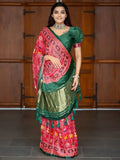 Opulent Red Patola Printed Pure Gaji Silk Saree With Blouse