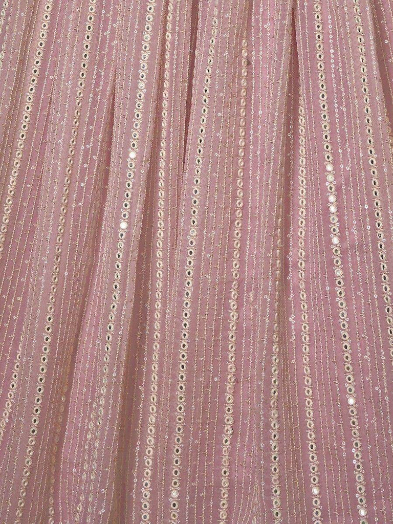 Enchanting Pink Sequins Georgette Engagement Wear Lehenga Choli