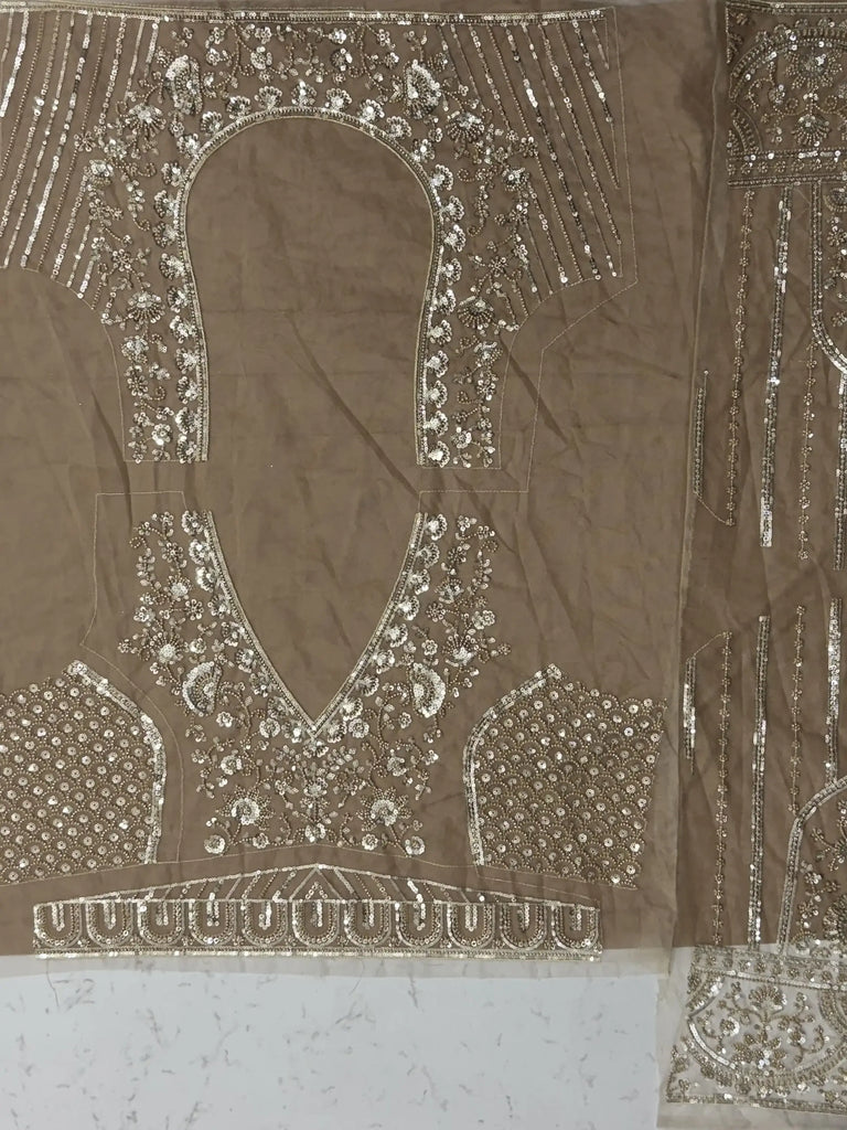 Elegant Brown Dori Work Net Reception Wear Lehenga Choli With Dupatta