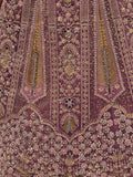 Fabulous Mauve Dori Work Net Reception Wear Lehenga Choli With Dupatta