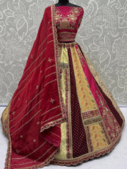 Precious Multi-Color Dori Embroidered Silk Wedding Lehenga Choli